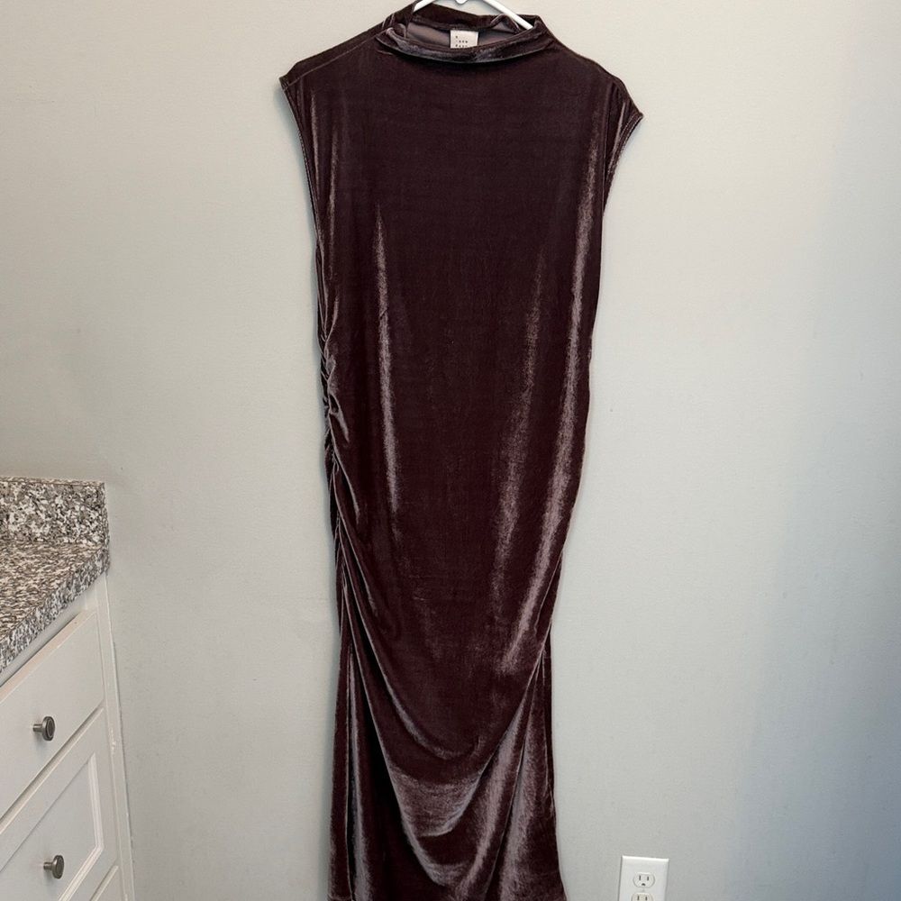 a New Day Sleeveless Velvet Maxi Dress in Deep Plum/ Burgundy Size Large